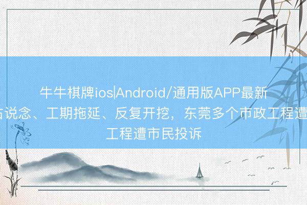 牛牛棋牌ios|Android/通用版APP最新版 围挡占说念、工期拖延、反复开挖，东莞多个市政工程遭市民投诉